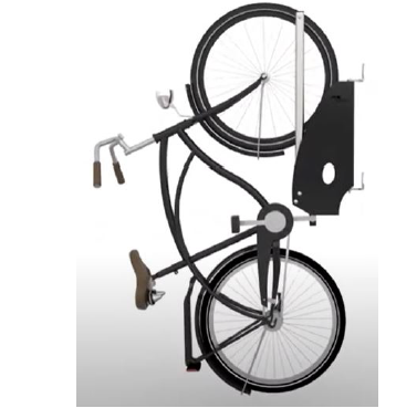 Support debout semi-vertical pour 5 vélos en usine de Chine avec