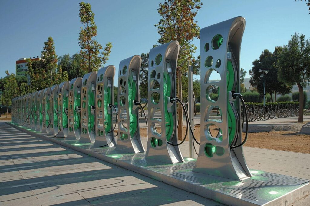 Borne de recharge pour vélo électrique